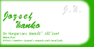 jozsef wanko business card